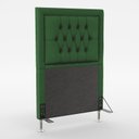 Ver imagem 2 de Kit Cabeceira Estofada Decorativa Antares e Calçadeira Sagitarius 90 Para Cama de Solteiro Sued Verd