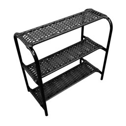 Sapateira Ratan Hawai 3 Prateleiras:preto - 2