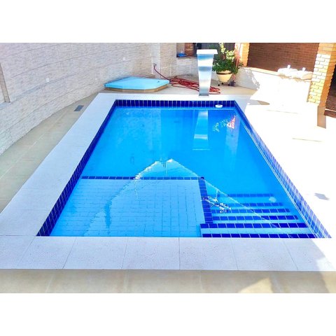 Borda Piscina Atérmica Linha Prime 50x50x2cm Cinza - Areia de Quartzo Ind. Cimentícia