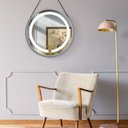 Ver imagem 6 de Espelho Redondo Iluminado 40cm com Alça Touch 2 Leds com Alça Adnet Reduna