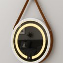 Ver imagem 3 de Espelho Redondo Iluminado 40cm com Alça Touch 2 Leds com Alça Adnet Reduna