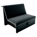 Ver imagem 2 de Sofá Cama Pérola 2 Lugares Reclinável Preto Veludo Matrix