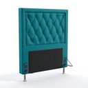 Ver imagem 2 de Kit Cabeceira Decorativa Cama Box Centaurus 90 Para Cama de Solteiro e Calçadeira Sagitarius Sued Az