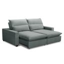 Ver imagem 2 de Sofa Retratil Reclinavel 2 Lugares 2m Andreza Veludo Lansof Cinza