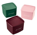Ver imagem 2 de Tupperware Jeitoso 800ml Kit Aqui Tem Sorriso, Abraço e Carinho 3 Peças Tupperware Jeitoso 800ml Kit