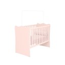 Ver imagem 4 de Berço Simples Doce Sonho 1 Qmovi Rosa Acetinado + Colchão Ortobom