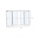 Ver imagem 2 de Janela de Correr em Aço 4 Folhas 100x150cm Grade Elo Renove Gravia