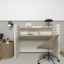 Ver imagem 2 de Escrivaninha Infantil com Regulagem de Altura 100cm MDF Branco E Geneve