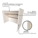 Ver imagem 4 de Escrivaninha Infantil com Regulagem de Altura 100cm MDF Branco E Geneve