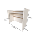 Ver imagem 7 de Escrivaninha Infantil com Regulagem de Altura 100cm MDF Branco E Geneve