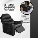 Ver imagem 2 de Poltrona do Papai Reclinavel em Corino Sala Conforto Botão (preto)