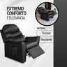 Poltrona do Papai Reclinavel em Corino Sala Conforto Botão (preto) - 2