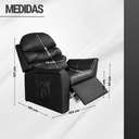 Ver imagem 5 de Poltrona do Papai Reclinavel em Corino Sala Conforto Botão (preto)