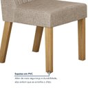 Ver imagem 6 de Kit de 8 Cadeiras para Sala de Jantar Luna Bege/Cinamomo