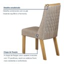 Ver imagem 7 de Kit de 8 Cadeiras para Sala de Jantar Luna Bege/Cinamomo