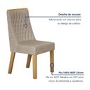 Ver mais imagens de Kit de 8 Cadeiras para Sala de Jantar Luna Bege/Cinamomo