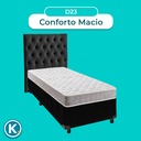 Ver imagem 4 de Cama Box + Colchão Solteiro D23 D23 Inducol + Cabeceira Estofada
