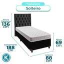 Ver imagem 3 de Cama Box + Colchão Solteiro D23 D23 Inducol + Cabeceira Estofada