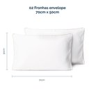 Ver imagem 5 de Kit Fronhas Linea Percal 200 Fios 50cm X 70cm 2 Peças - Bege