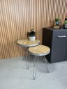 Ver imagem 2 de Conjunto Mesa Lateral Siena Freijo BELI HOUSE Prata