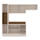 Ver imagem 6 de Armário de Cozinha Modulada Completa 4 Peças 236,8cm com Tampo 250048 Koya Politorno Móveis