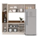 Ver imagem 5 de Armário de Cozinha Modulada Completa 4 Peças 236,8cm com Tampo 250048 Koya Politorno Móveis