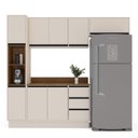 Ver imagem 3 de Armário de Cozinha Modulada Completa 4 Peças 236,8cm com Tampo 250048 Koya Politorno Móveis