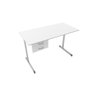 Mesa Escritório Economica com 2 Gavetas 1,20 X 0,60 - Branco/cinza - 1
