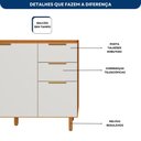 Ver imagem 7 de Conjunto Aéreo e Balcão 120cm Bari - Freijo UV/Off Acetinado