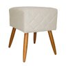 Kit Poltrona Decorativa Marcela Mais Puff Isabela Pés Palito Suede Bege - DS Estofados - 4