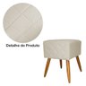 Kit Poltrona Decorativa Marcela Mais Puff Isabela Pés Palito Suede Bege - DS Estofados - 5
