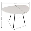 Ver imagem 4 de Conjunto Mesa de Jantar Soho Orgânica com 04 Cadeiras Next Est.preta - Off White e Cr Whisky