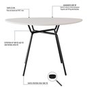Ver imagem 5 de Conjunto Mesa de Jantar Soho Orgânica com 04 Cadeiras Next Est.preta - Off White e Cr Whisky
