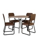 Ver imagem 1 de Conjunto Mesa de Jantar Soho Orgânica com 04 Cadeiras Next Est.preta - Off White e Cr Whisky