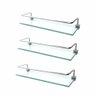 Prateleira em Vidro Proteção Kit 3 Peças Prátika - 1
