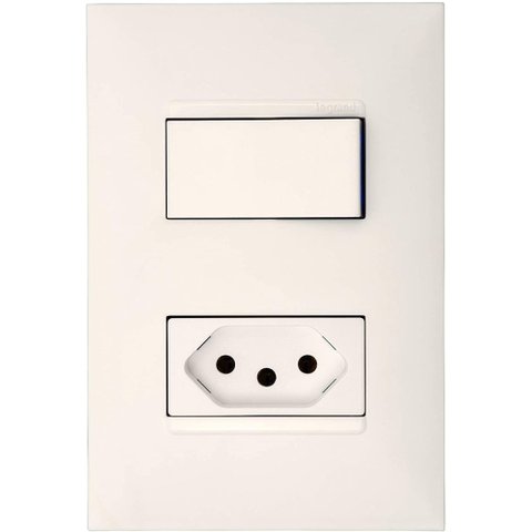 Interruptor Paralelo de 10 Ampères e Tomada 2p+t de 20 Ampères 4x2 Branca - 615085bc - Pial