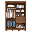 Ver imagem 2 de Guarda-Roupa MDF 2 Portas de Correr Espelho 3 Gavetas Internas e 8 Pés Bia Panan Móveis