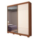 Ver imagem 3 de Guarda-Roupa MDF 2 Portas de Correr Espelho 3 Gavetas Internas e 8 Pés Bia Panan Móveis