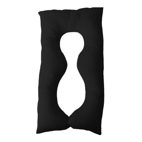 Almofada Extra Grande P/grávida Dormir De Lado Envio Rápido - Preto