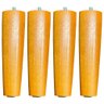 Kit 04 Pés Palito Madeira 15 Cm Rosqueável P02 Móveis Poltrona Puff Mesa - Inoviza - 1