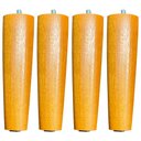 Ver imagem 1 de Kit 04 Pés Palito Madeira 15 Cm Rosqueável P02 Móveis Poltrona Puff Mesa - Inoviza