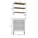 Ver imagem 4 de Conjunto Lavanderia Aurora Modulável 70cm com Nicho Clássico Cor:branco