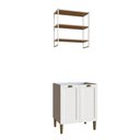 Ver imagem 2 de Conjunto Lavanderia Aurora Modulável 70cm com Nicho Clássico Cor:branco
