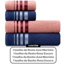 Ver imagem 2 de Jogo de Toalhas de Algodão 4 Peças Banho e Rosto Karsten - Emcompre