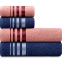 Ver imagem 1 de Jogo de Toalhas de Algodão 4 Peças Banho e Rosto Karsten - Emcompre