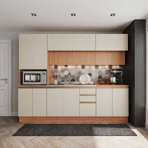 Cozinha Modulada 5 Peças com Armários, Balcões e Torre Quente Aroeira CabeCasa MadeiraOriginals