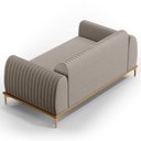 Ver imagem 3 de Sofá 210cm 3 Lugares Base Gold Molino D06 Linho C-370 Bege