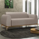 Ver imagem 6 de Sofá 210cm 3 Lugares Base Gold Molino D06 Linho C-370 Bege
