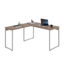Ver imagem 5 de Mesa em L Office 135x150x75cm Kuadra Lâmina Mel - Est.branca