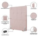 Ver imagem 7 de Cabeceira Solteiro 102cm Bouclé Estofada Design Moderno para Quarto Linea